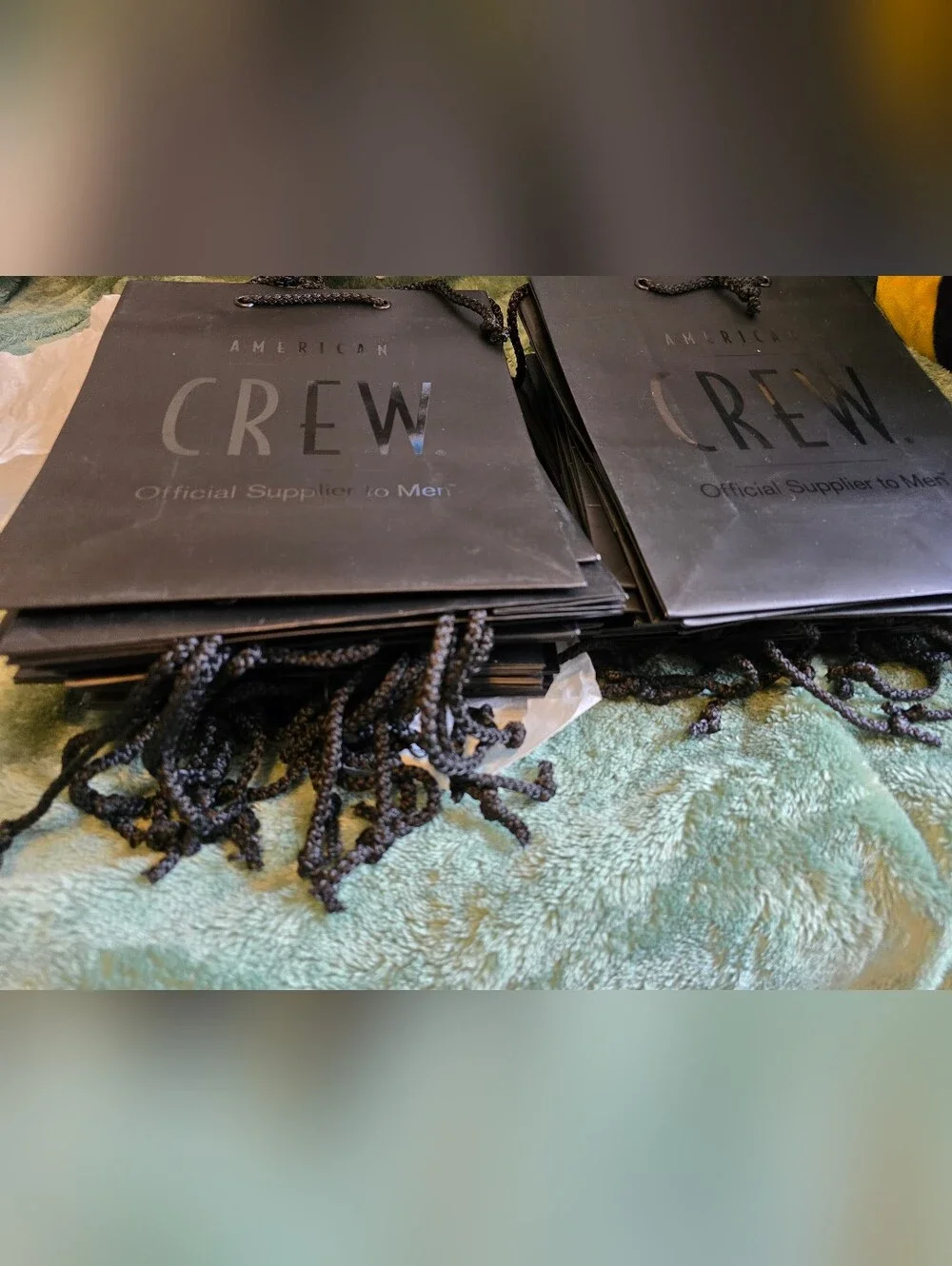 AMERICAN CREW BLACK GIFT BAGS 34 Count PERFECT FOR SALONS NEW